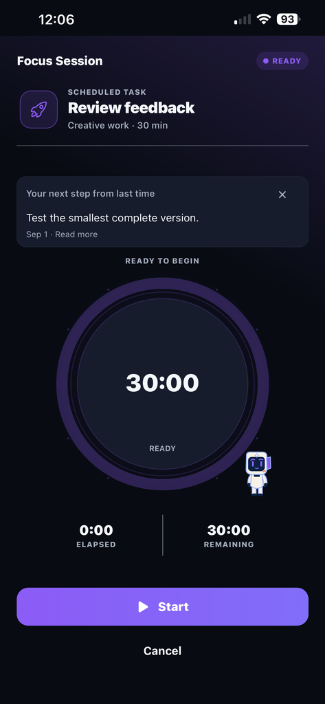 Auvoren focus session